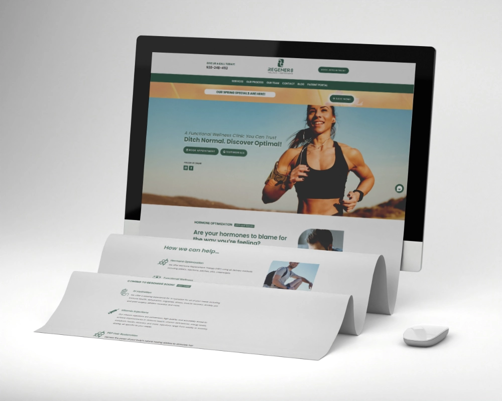 Regener8 Wellness + Performance - Website Design Services - Yuma AZ 85364